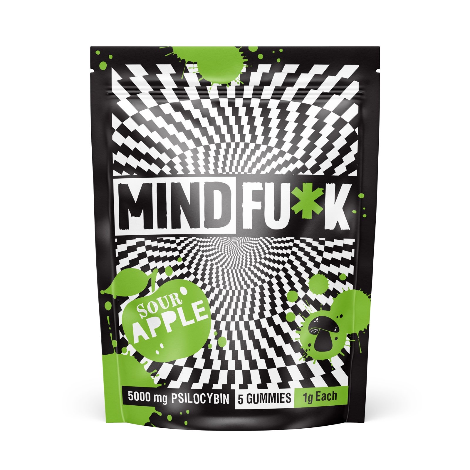 Image-1.jpg Mindfuck Sour Apple Mushroom Gummies – 5000mg - Image 1