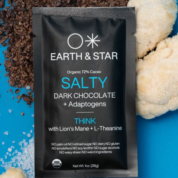Salty_LionsMane-600x600-1.webp 2 Salty Dark Chocolate Bars w/ Functional Mushroom Extracts - Image 1
